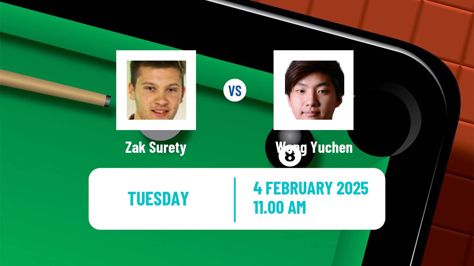 Snooker Welsh Open Zak Surety - Wang Yuchen