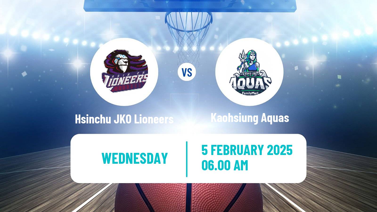 Basketball Taiwan TPBL Hsinchu JKO Lioneers - Kaohsiung Aquas