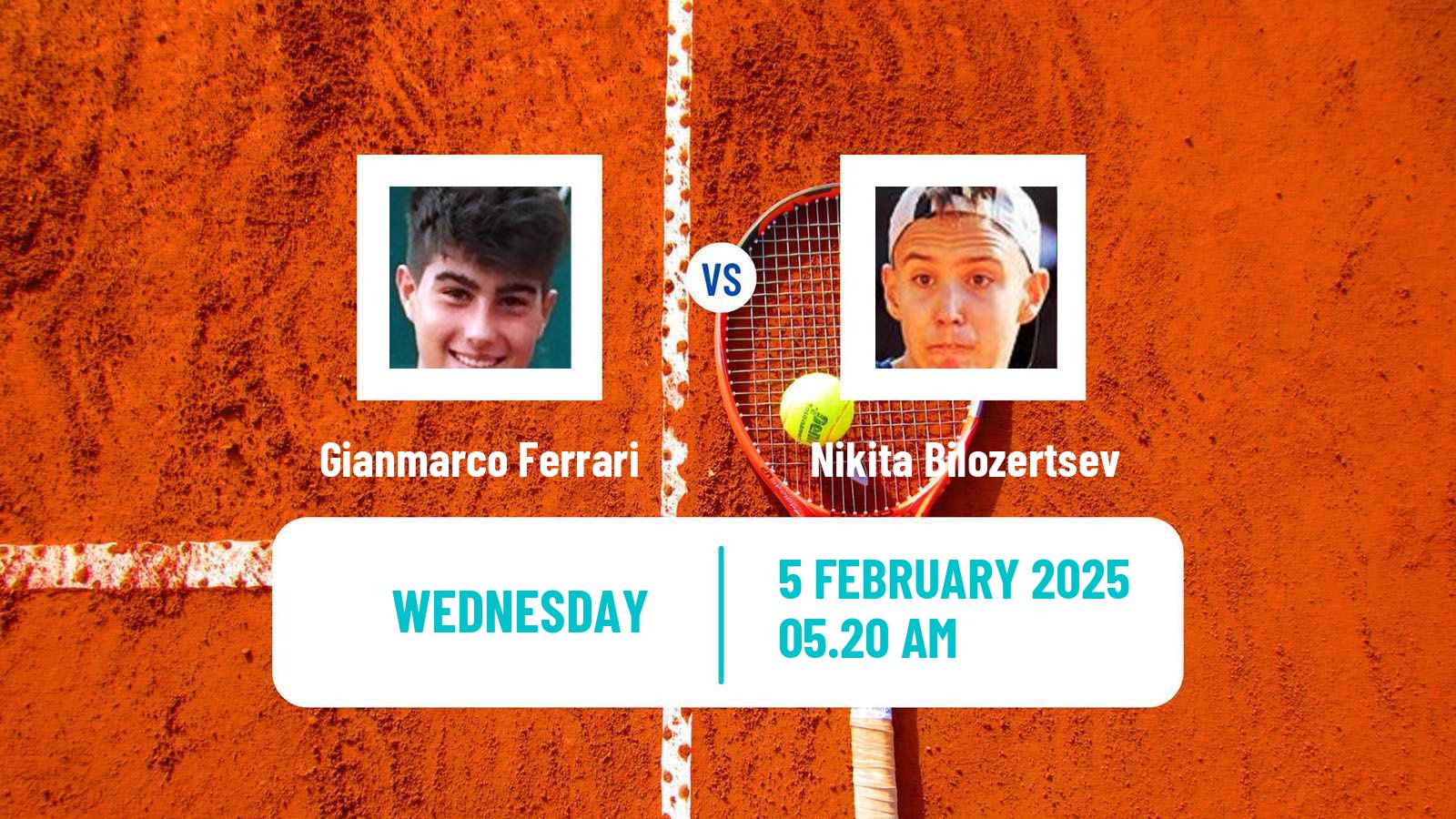 Tennis ITF M25 Antalya 2 Men 2025 Gianmarco Ferrari - Nikita Bilozertsev