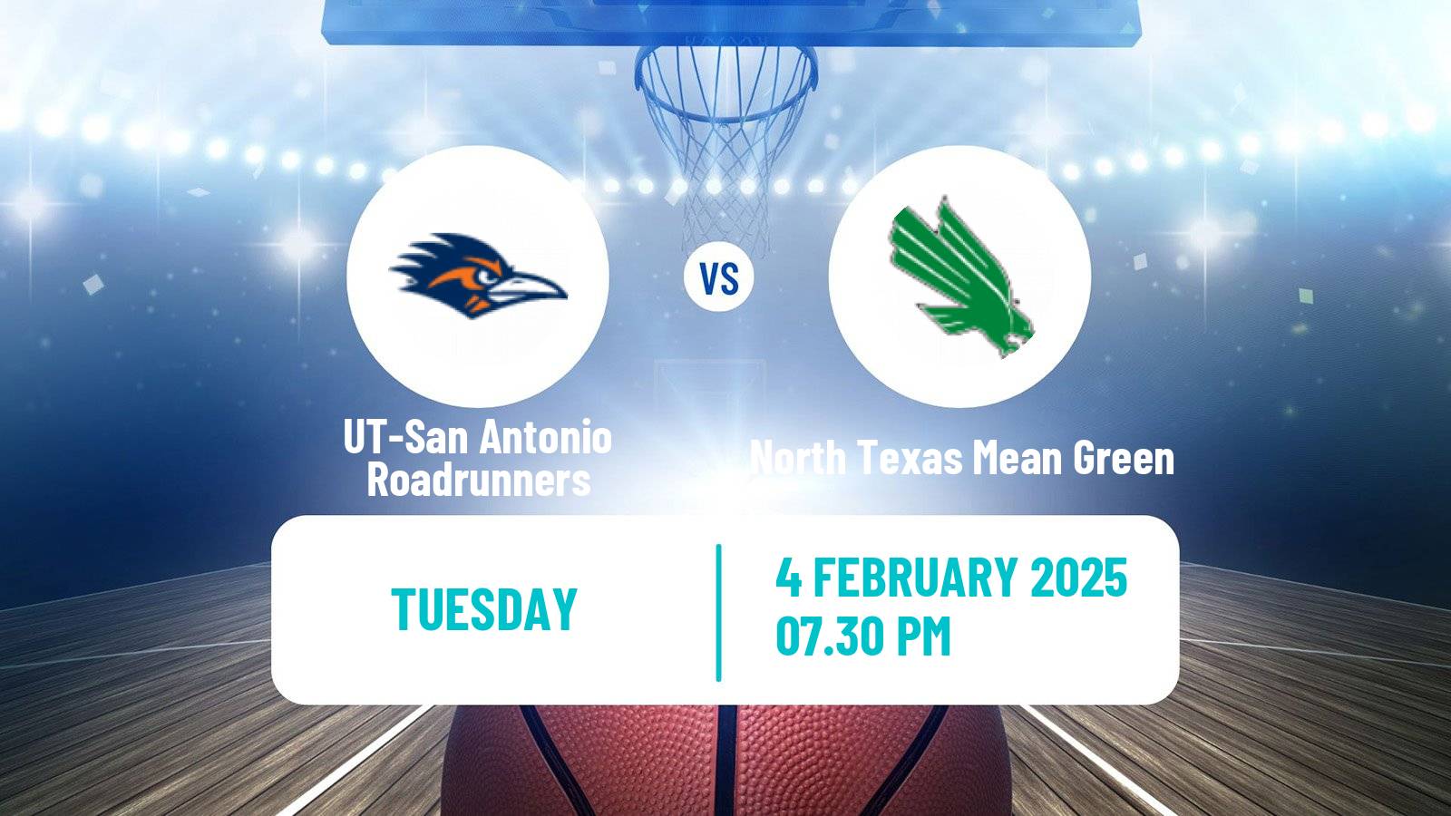 Basketball NCAA College Basketball Women UT-San Antonio Roadrunners - North Texas Mean Green