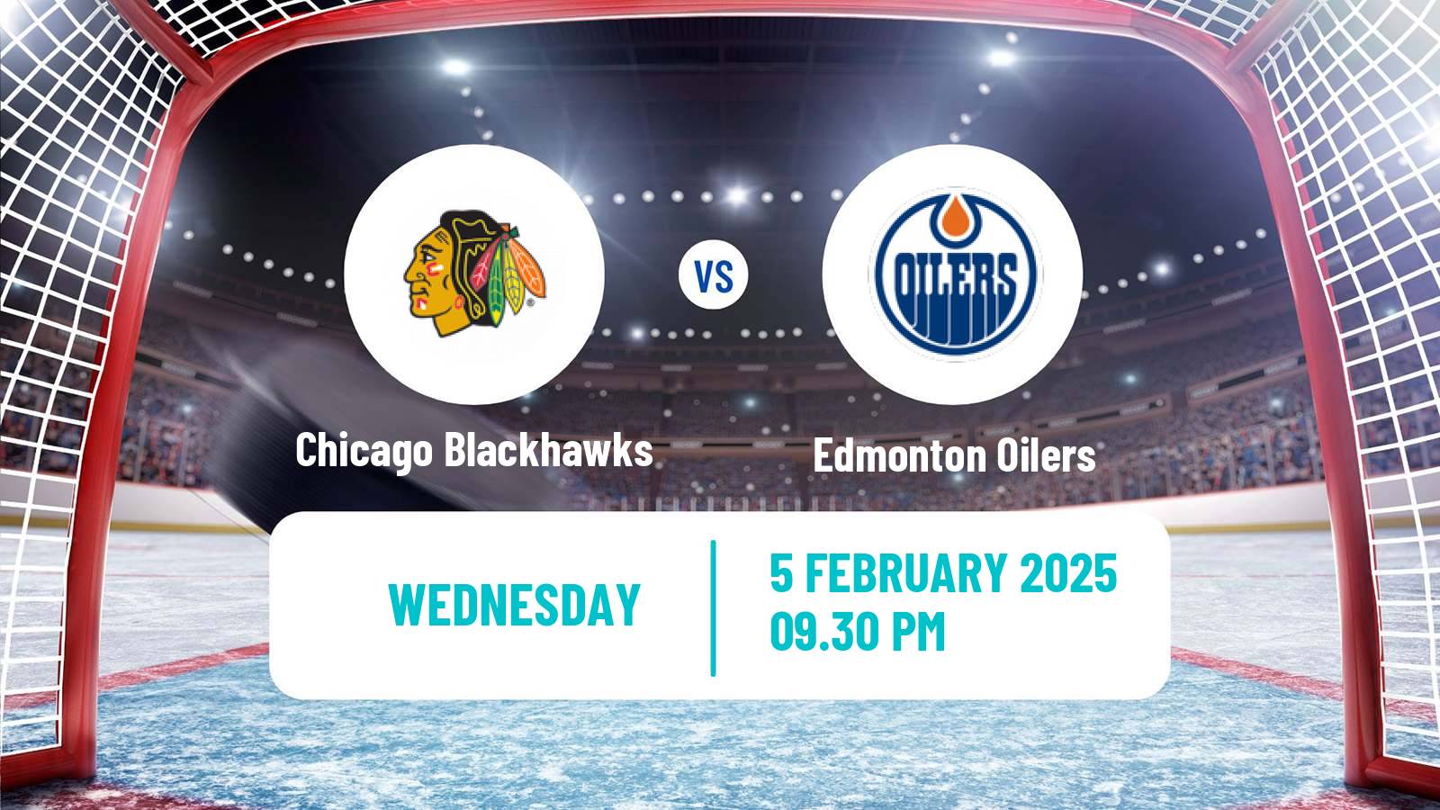 Hockey NHL Chicago Blackhawks - Edmonton Oilers