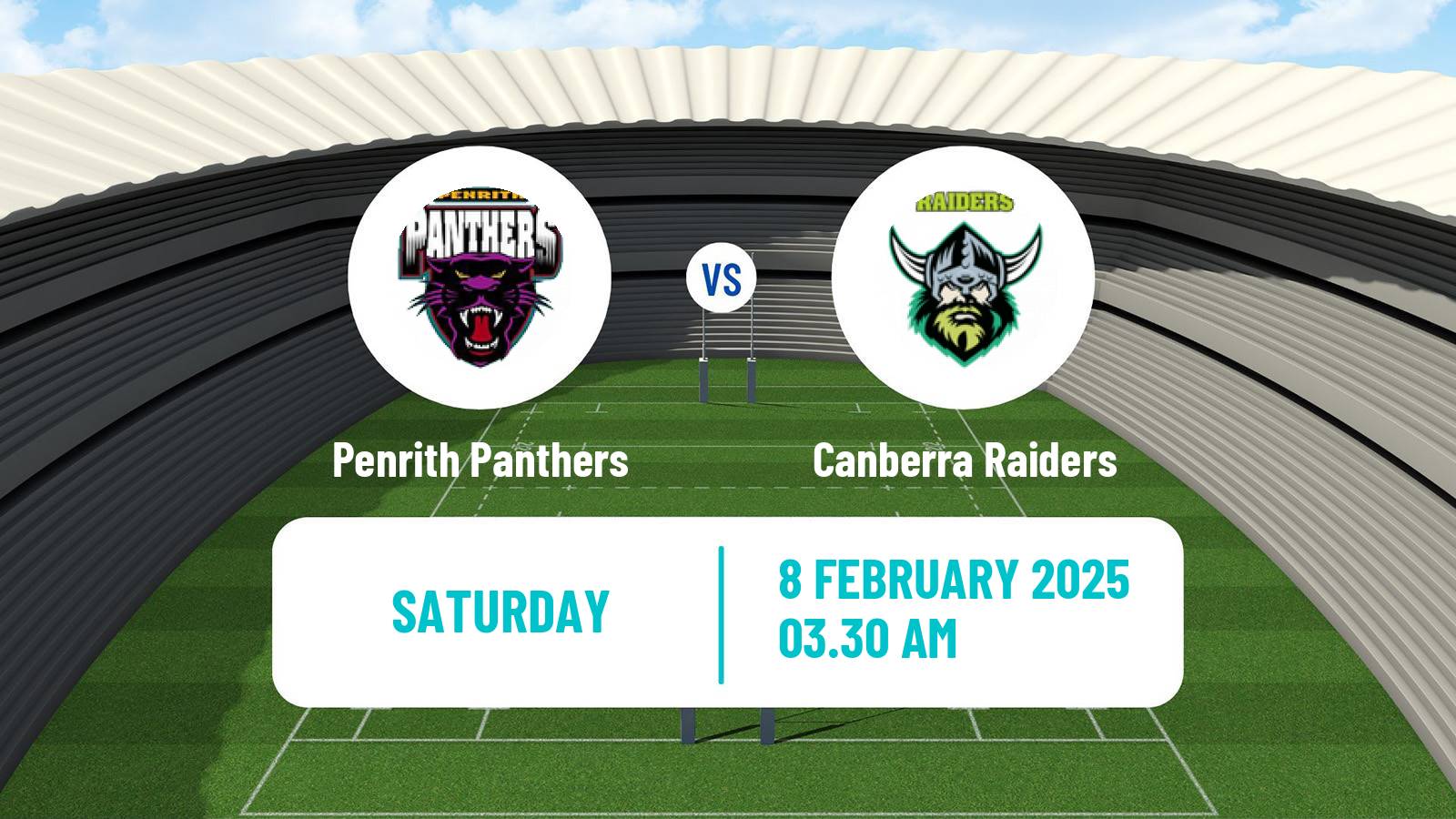 Rugby league Australian NRL Penrith Panthers - Canberra Raiders