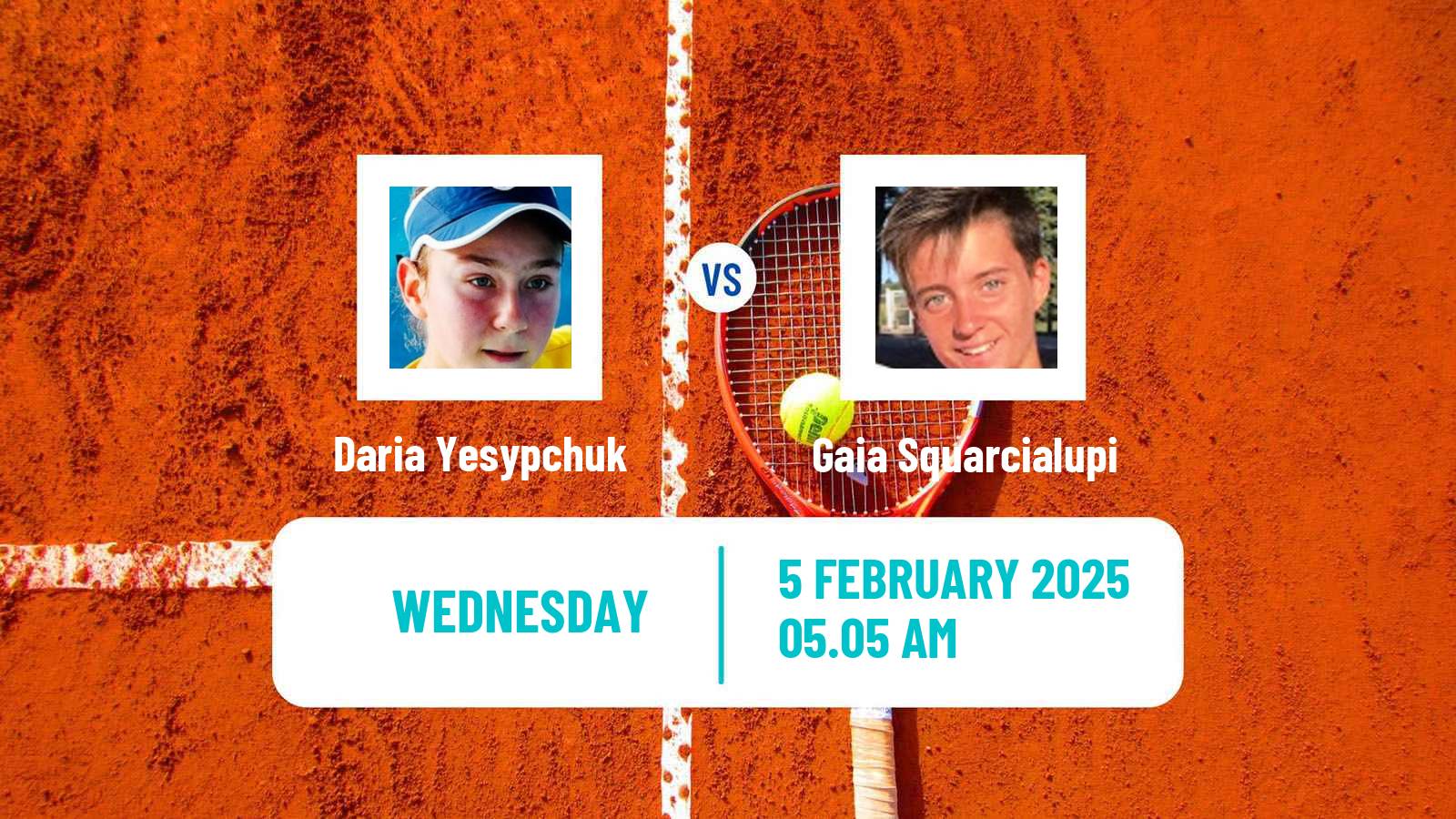 Tennis ITF W15 Sharm Elsheikh 2 Women Daria Yesypchuk - Gaia Squarcialupi