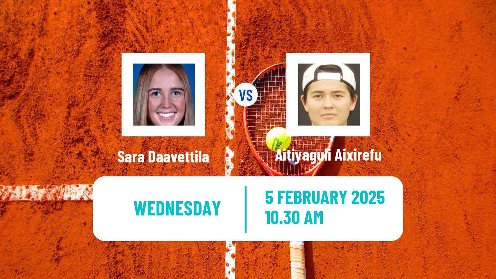 Tennis ITF W15 Monastir 5 Women 2025 Sara Daavettila - Aitiyaguli Aixirefu