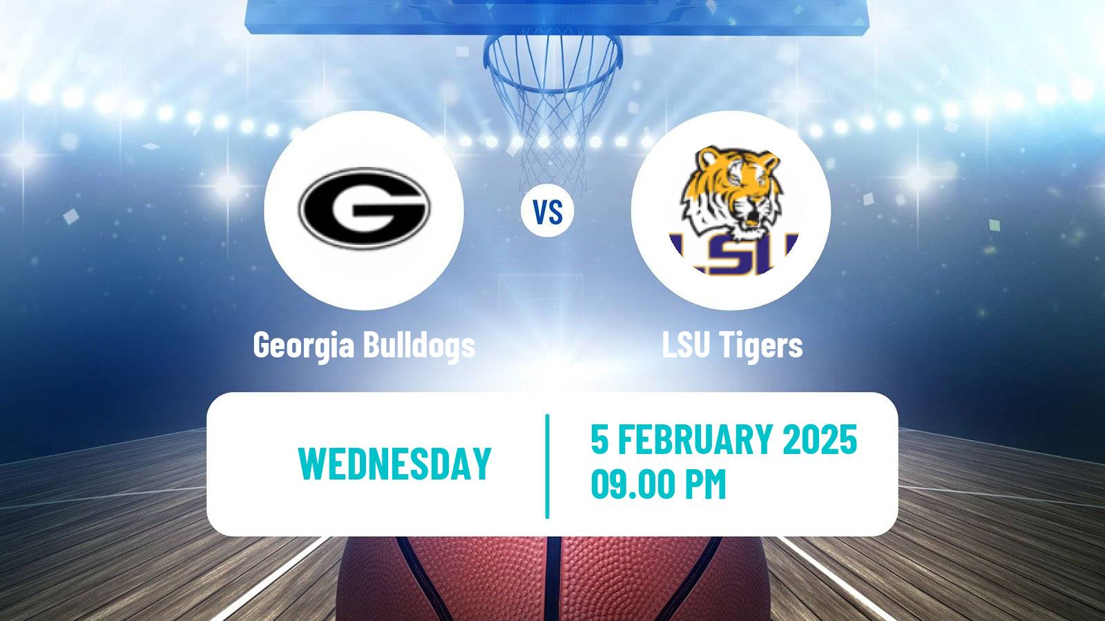 Basketball NCAA College Basketball Georgia Bulldogs - LSU Tigers