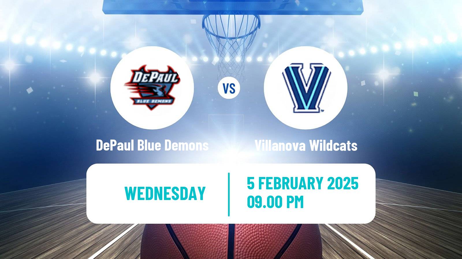 Basketball NCAA College Basketball DePaul Blue Demons - Villanova Wildcats