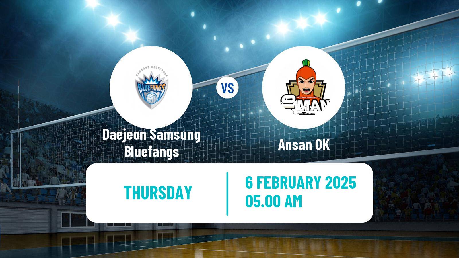 Volleyball South Korean V-League Daejeon Samsung Bluefangs - Ansan OK