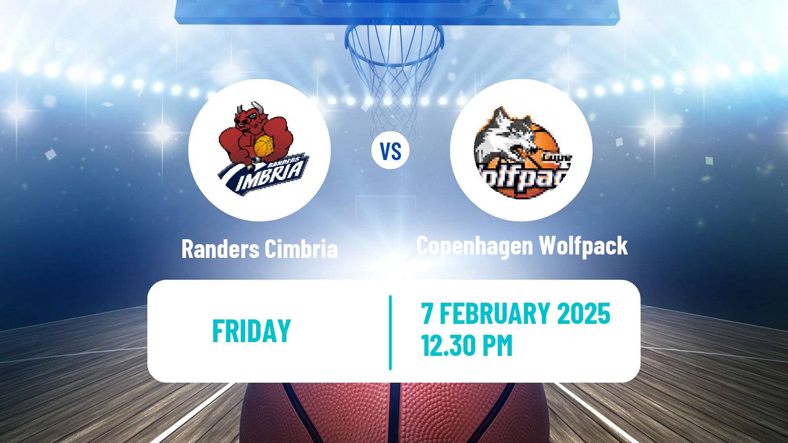 Basketball Danish Basketligaen Randers Cimbria - Copenhagen Wolfpack