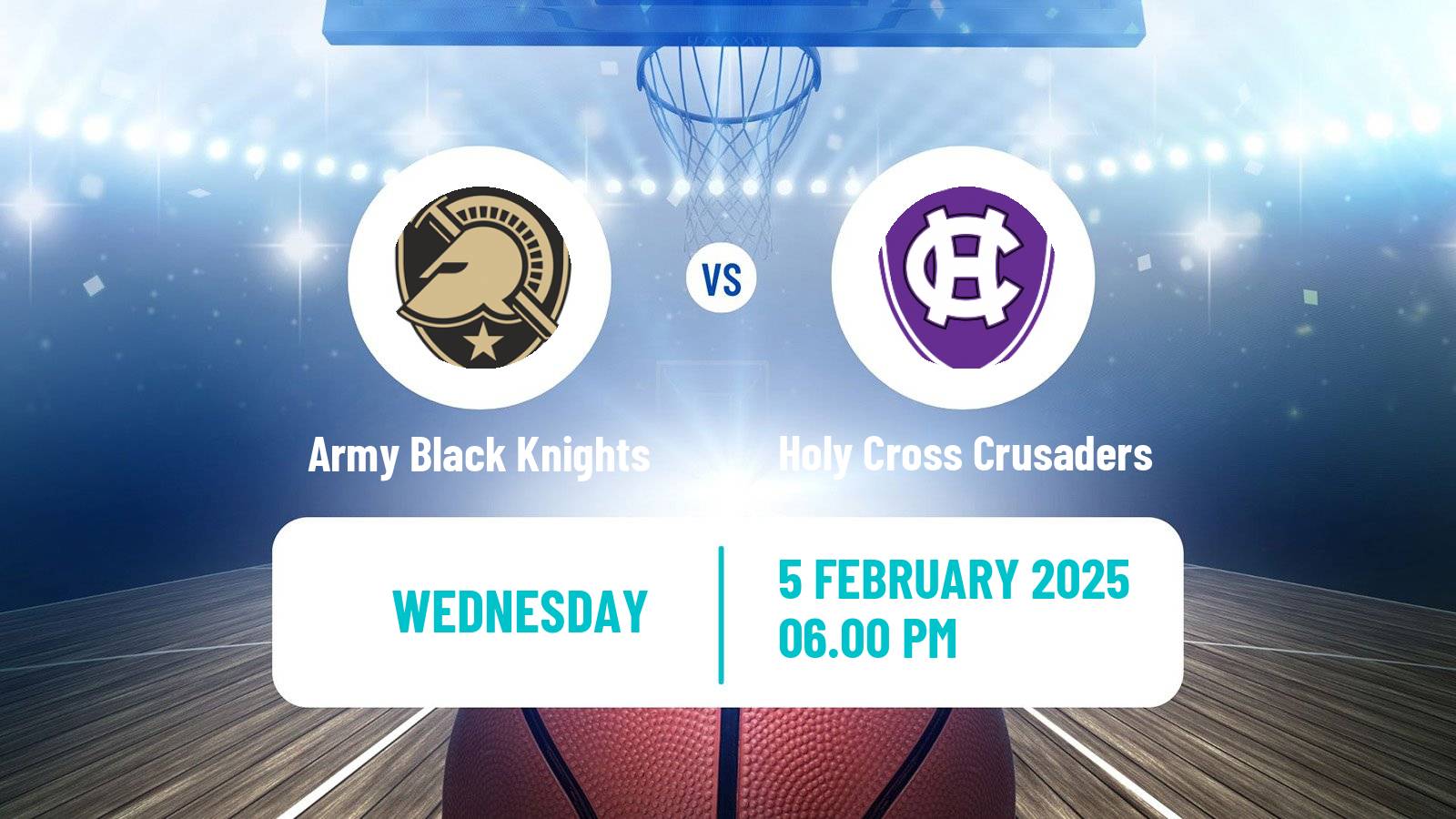 Basketball NCAA College Basketball Army Black Knights - Holy Cross Crusaders