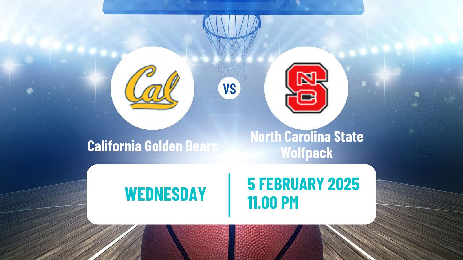 Basketball NCAA College Basketball California Golden Bears - North Carolina State Wolfpack