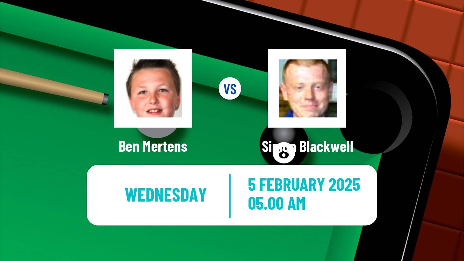 Snooker Welsh Open Ben Mertens - Simon Blackwell