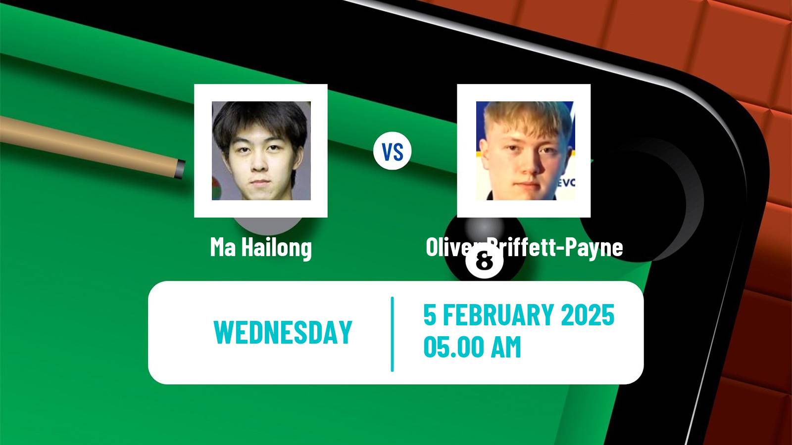 Snooker Welsh Open Ma Hailong - Oliver Briffett-Payne