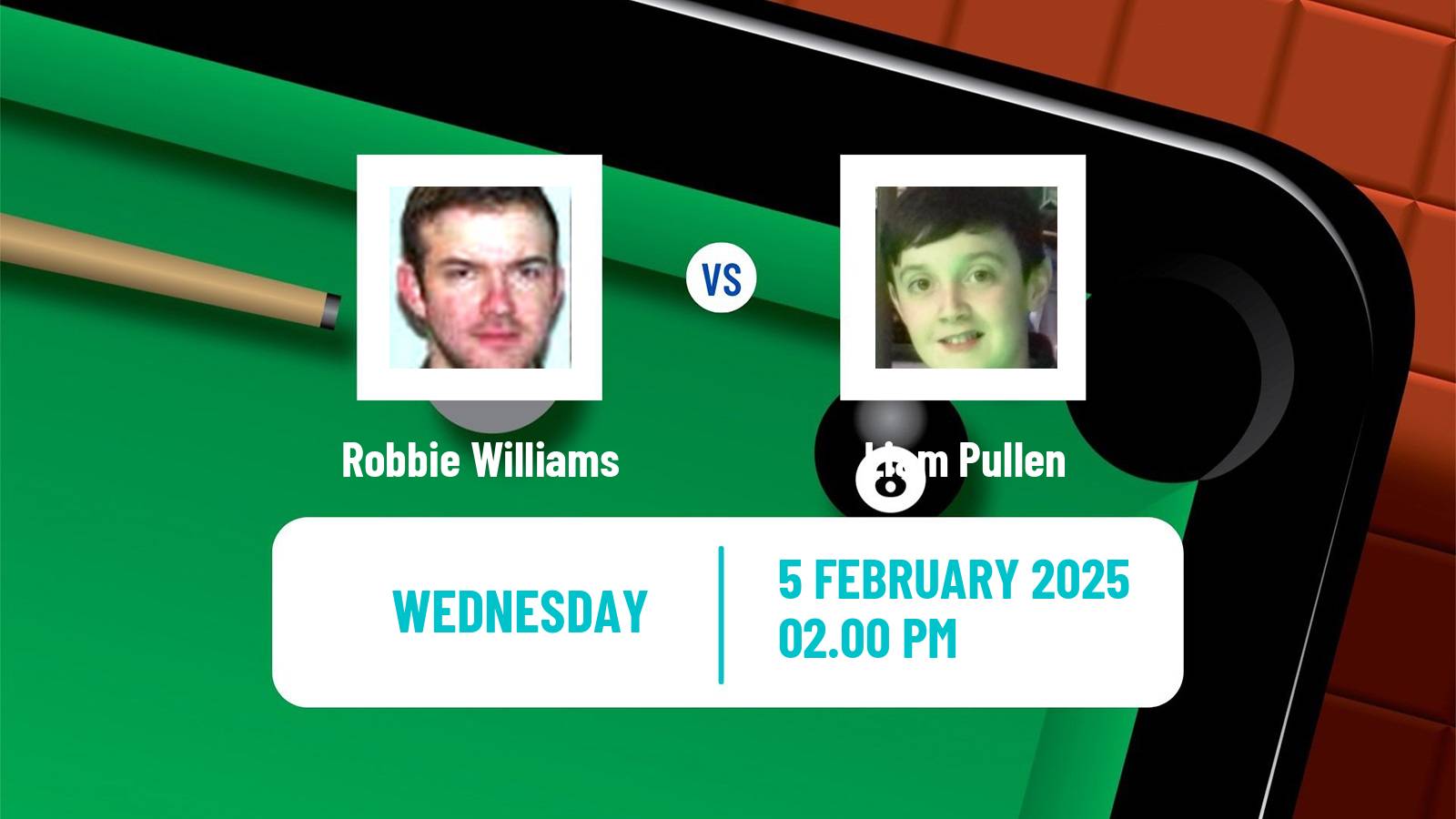 Snooker Welsh Open Robbie Williams - Liam Pullen