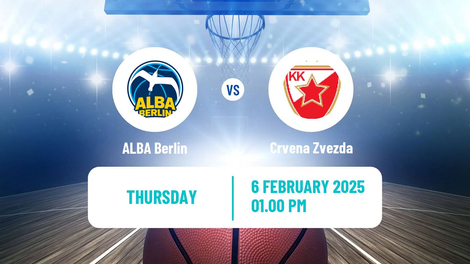 Basketball Euroleague ALBA Berlin - Crvena Zvezda