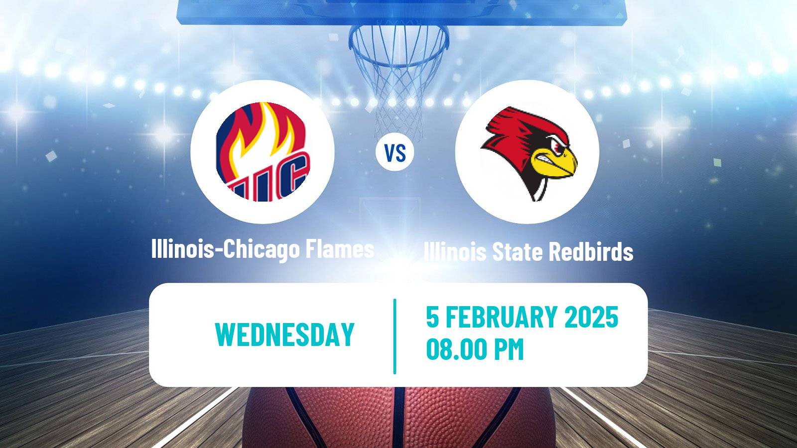 Basketball NCAA College Basketball Illinois-Chicago Flames - Illinois State Redbirds