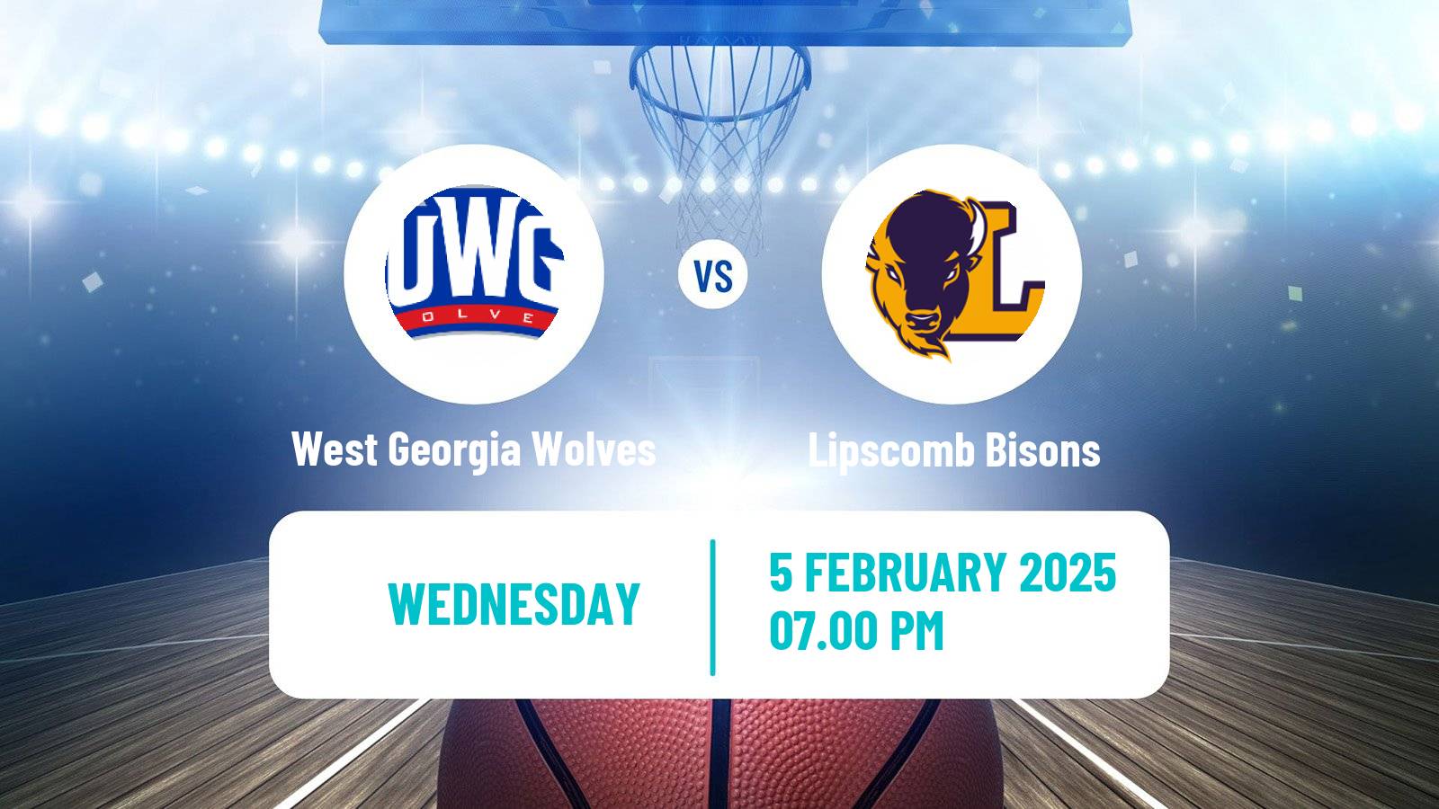 Basketball NCAA College Basketball West Georgia Wolves - Lipscomb Bisons