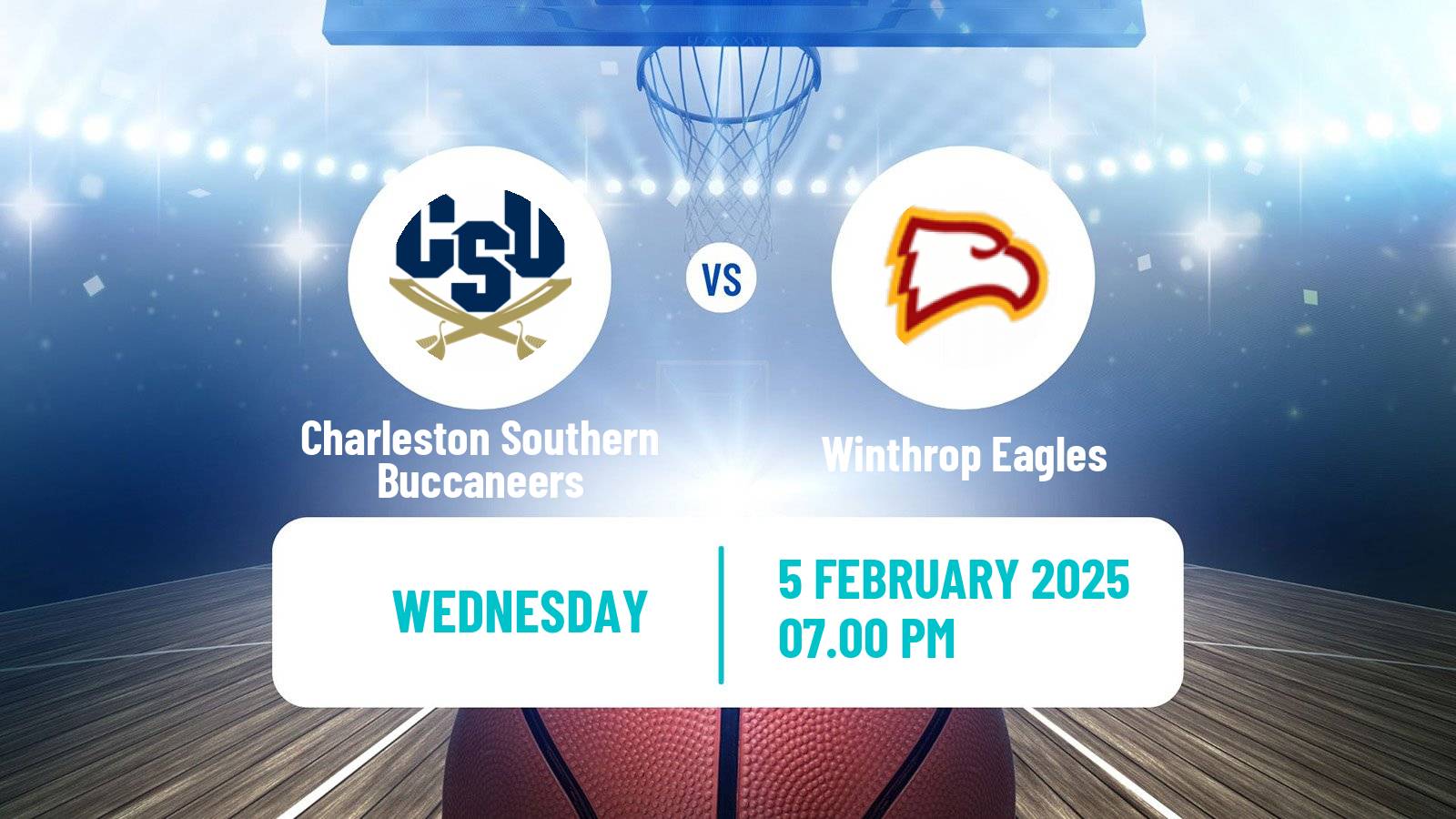 Basketball NCAA College Basketball Charleston Southern Buccaneers - Winthrop Eagles