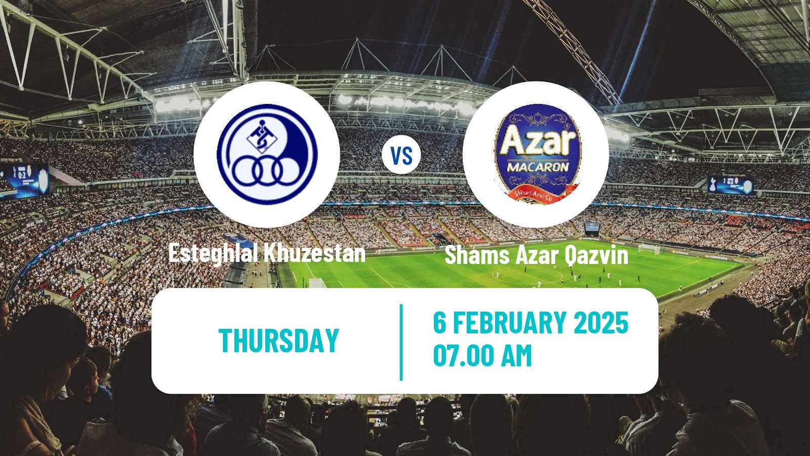 Soccer Iran Pro League Esteghlal Khuzestan - Shams Azar Qazvin