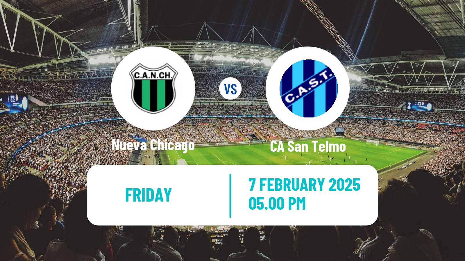 Soccer Argentinian Primera Nacional Nueva Chicago - San Telmo