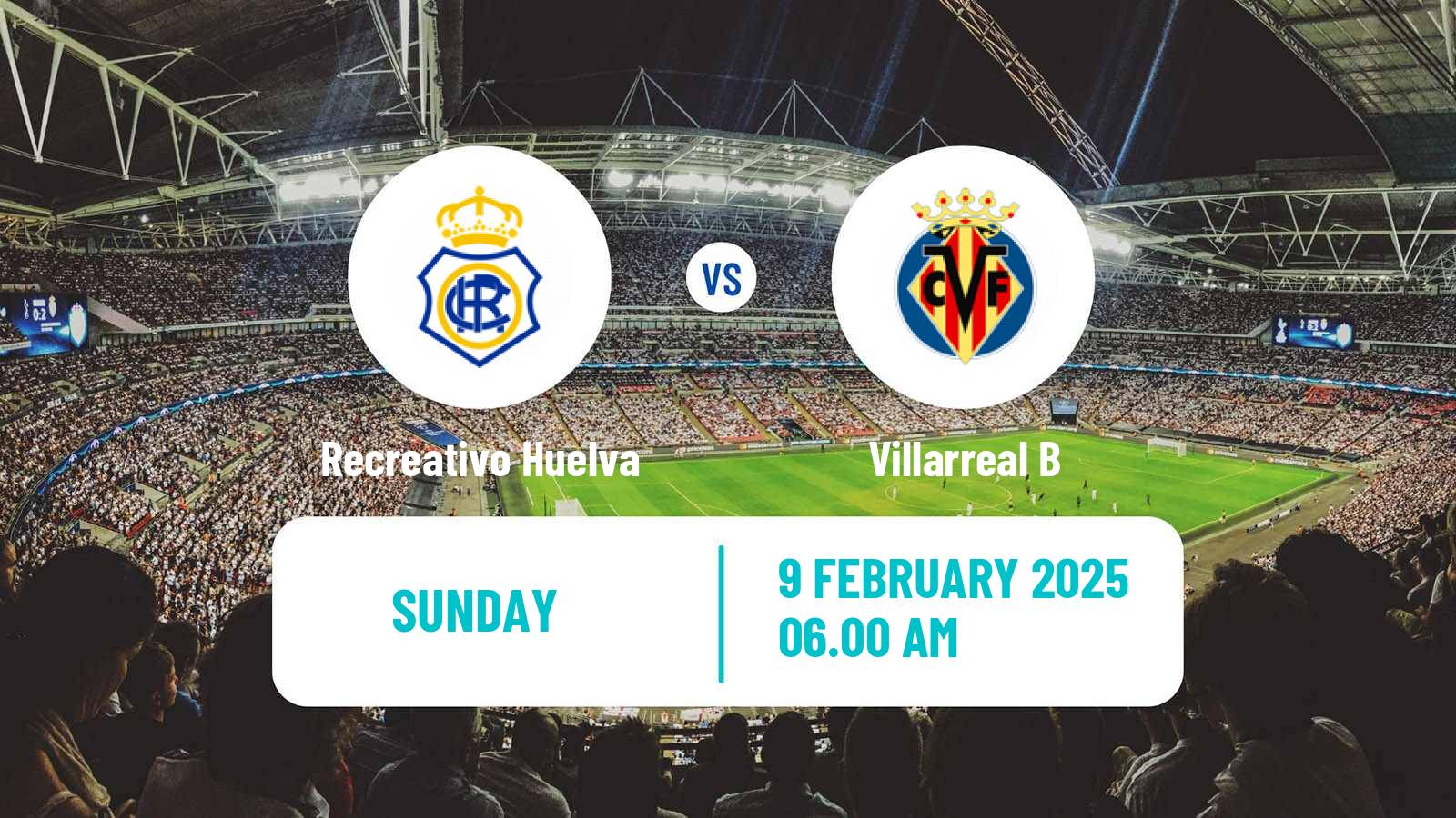 Soccer Spanish Primera RFEF Group 2 Recreativo Huelva - Villarreal B