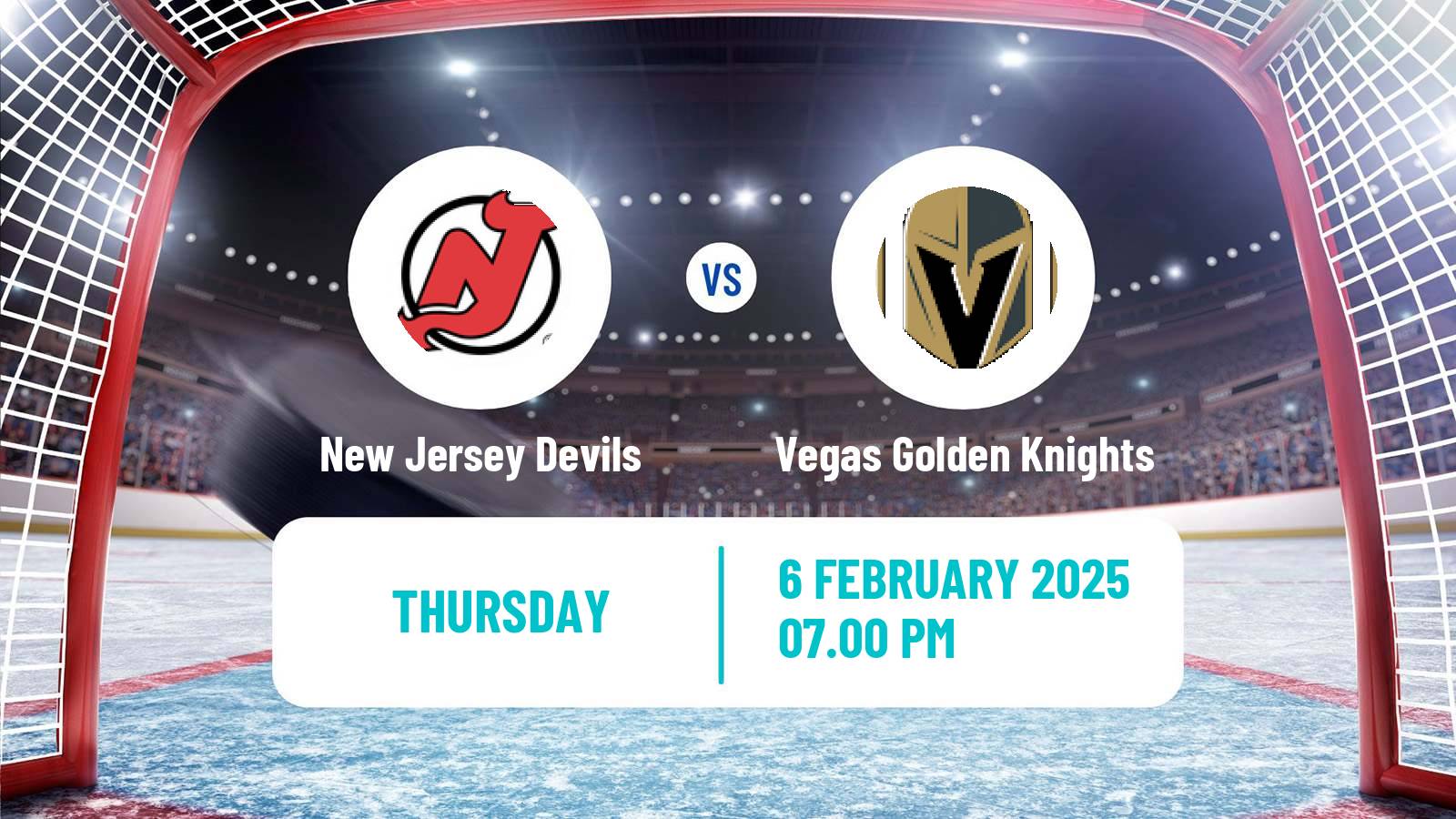 Hockey NHL New Jersey Devils - Vegas Golden Knights