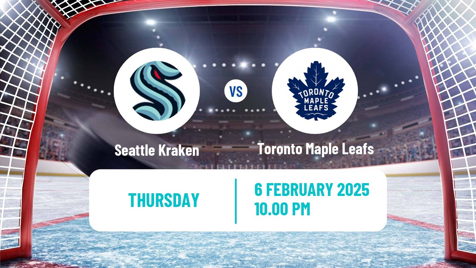 Hockey NHL Seattle Kraken - Toronto Maple Leafs