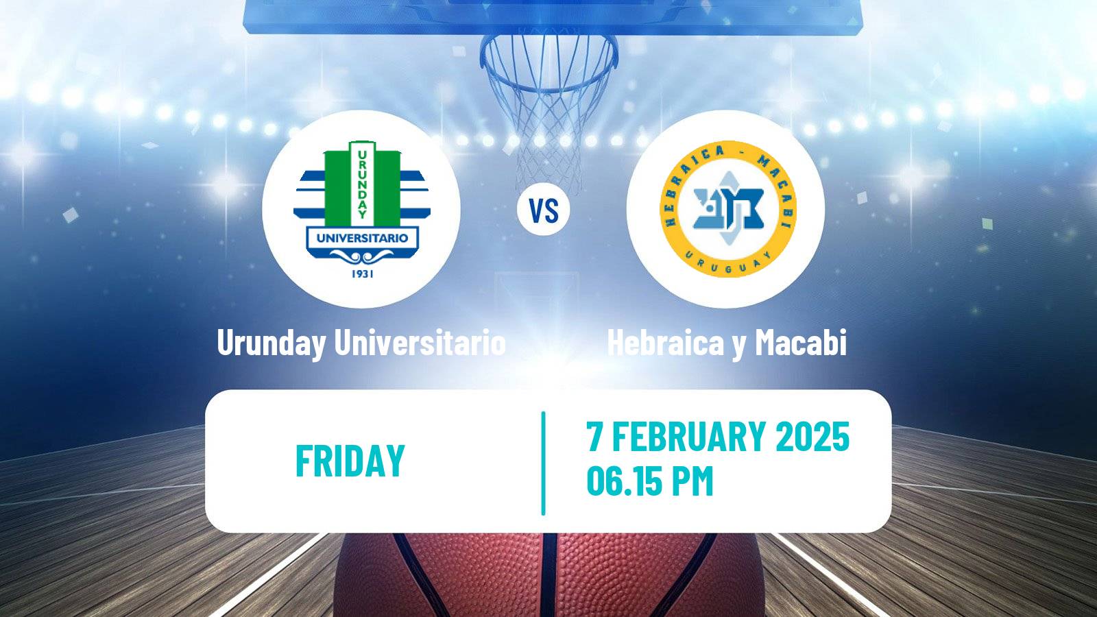 Basketball Uruguayan Liga Basketball Urunday Universitario - Hebraica y Macabi