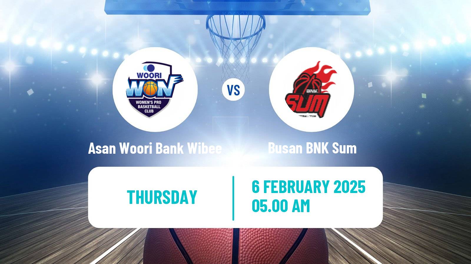 Basketball WKBL Asan Woori Bank Wibee - Busan BNK Sum