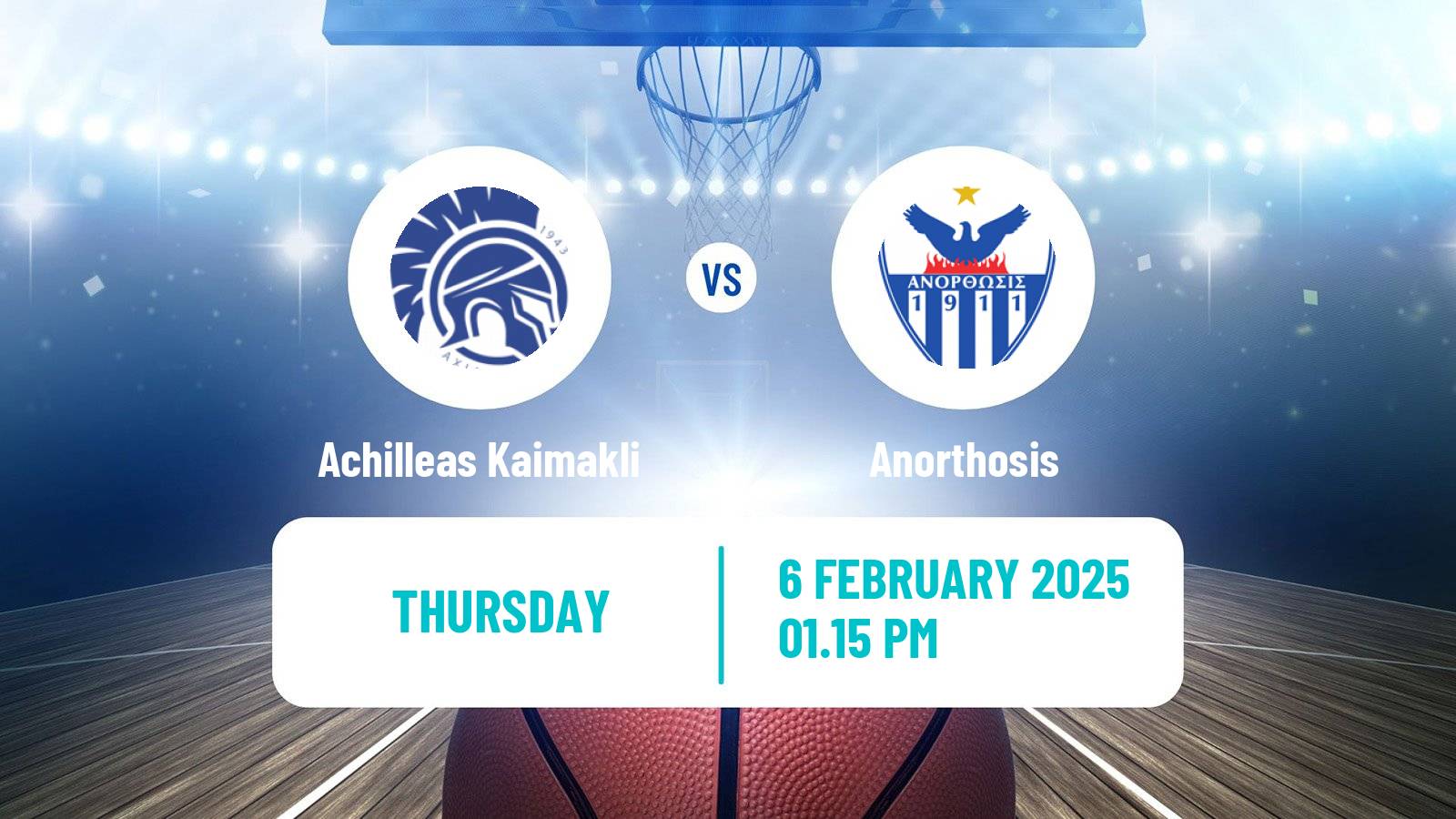 Basketball Cypriot Division A Basketball Achilleas Kaimakli - Anorthosis