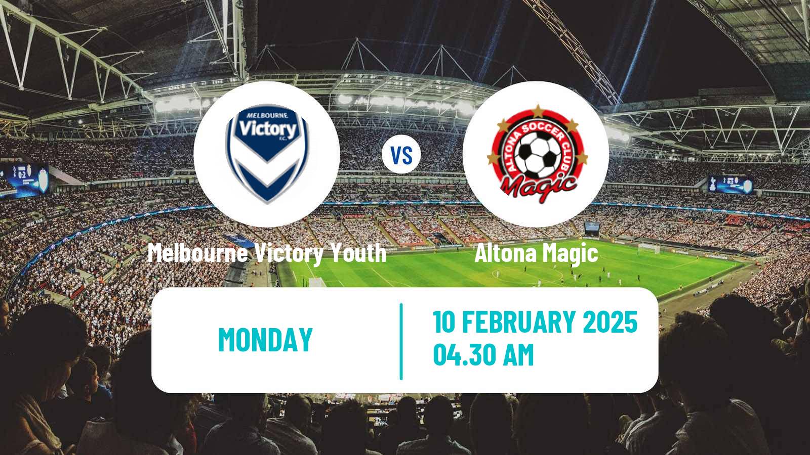 Soccer Australian NPL Victoria Melbourne Victory Youth - Altona Magic