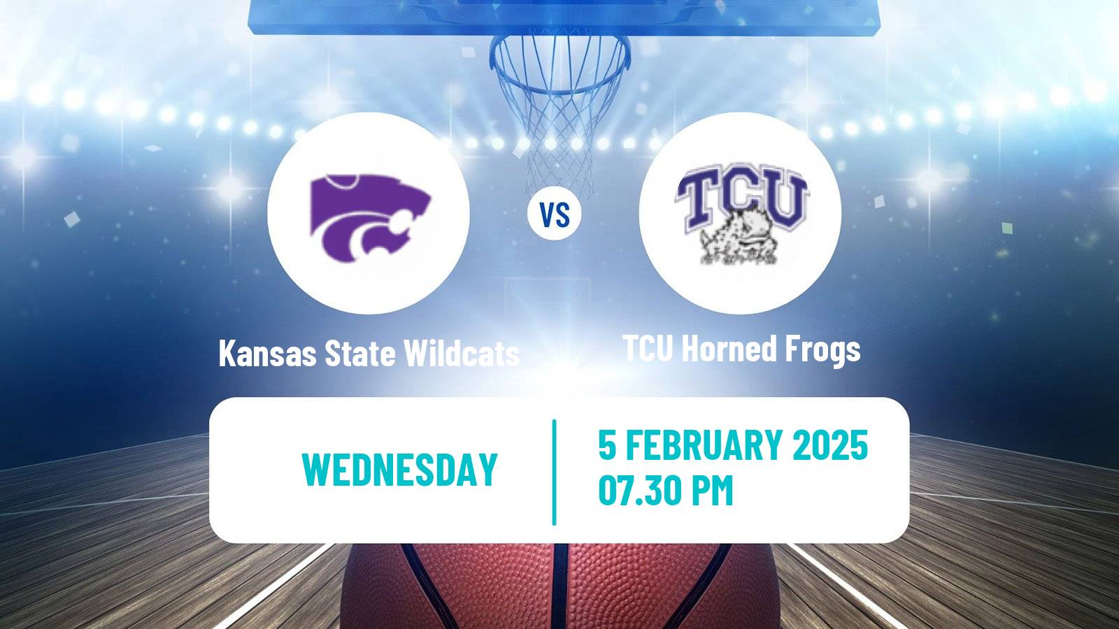 Basketball NCAA College Basketball Women Kansas State Wildcats - TCU Horned Frogs