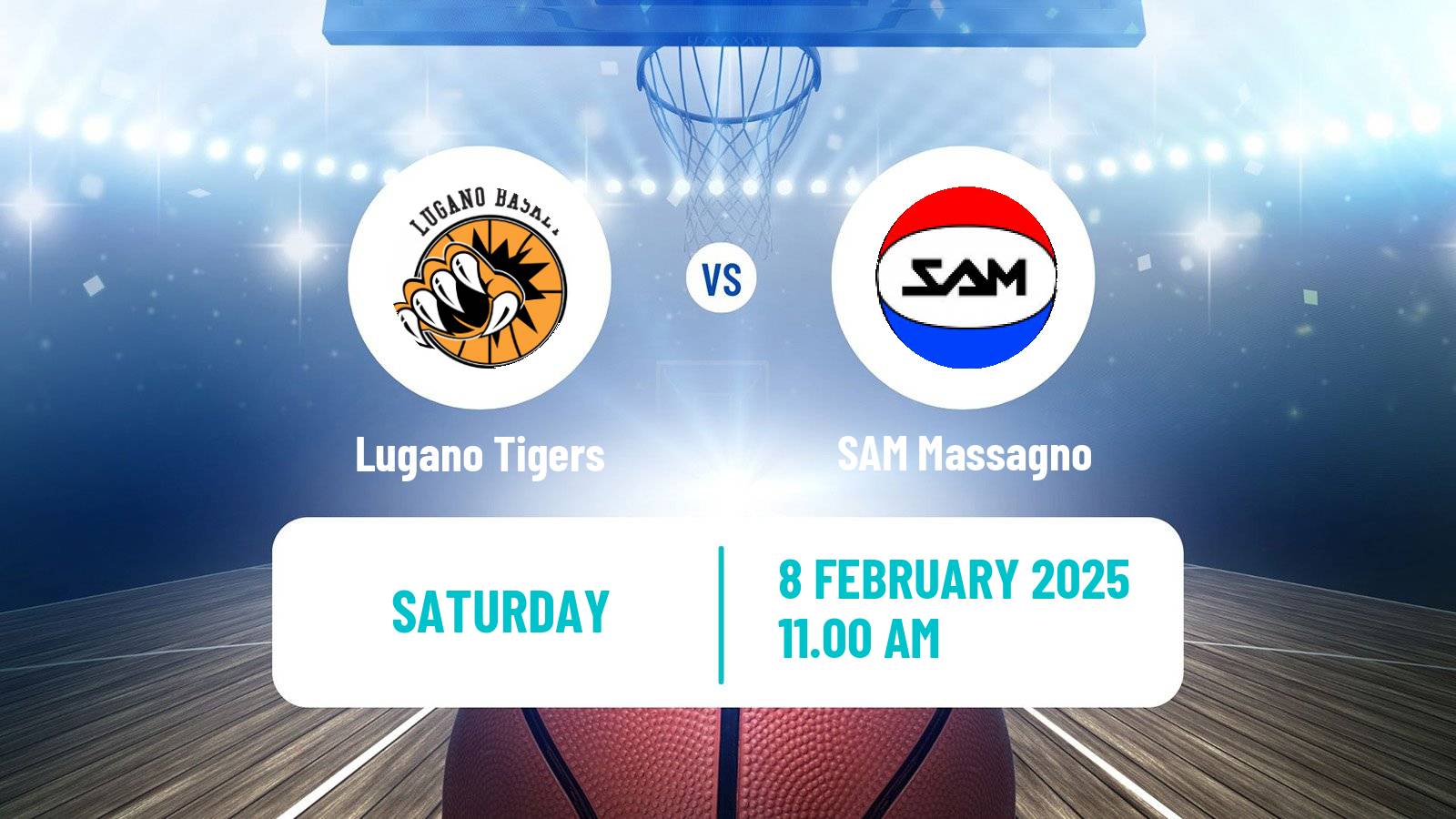 Basketball Swiss SB League Basketball Lugano Tigers - SAM Massagno