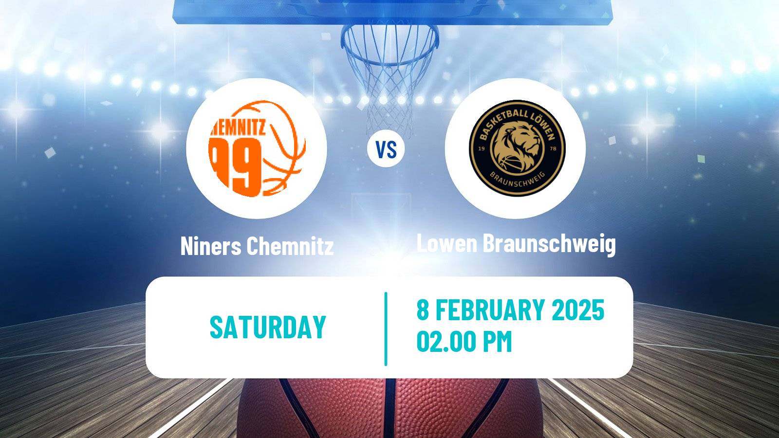 Basketball German BBL Niners Chemnitz - Lowen Braunschweig