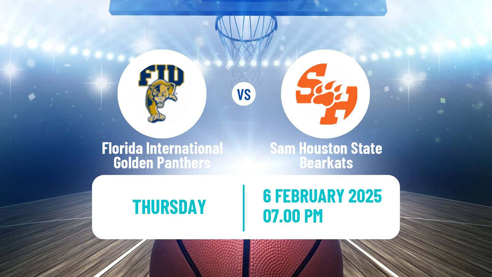 Basketball NCAA College Basketball Florida International Golden Panthers - Sam Houston State Bearkats