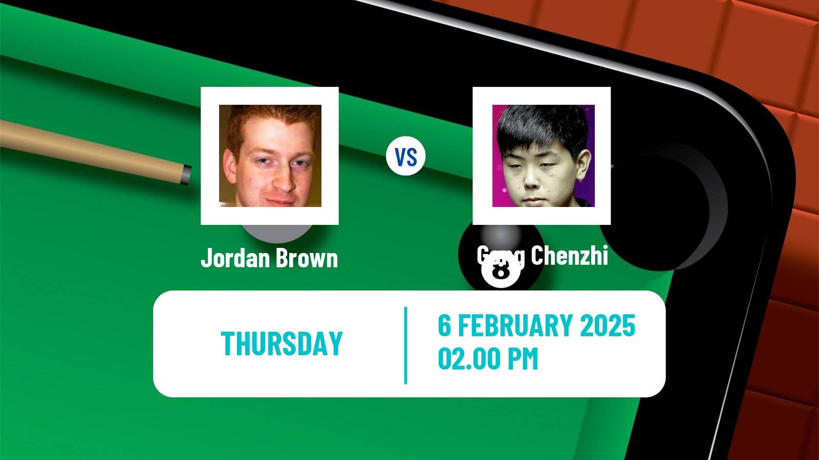 Snooker Welsh Open Jordan Brown - Gong Chenzhi