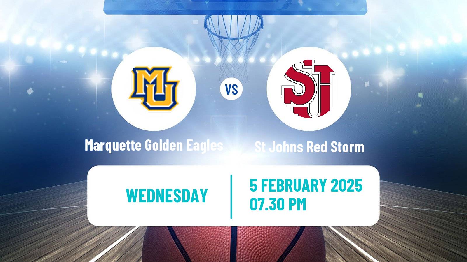 Basketball NCAA College Basketball Women Marquette Golden Eagles - St Johns Red Storm