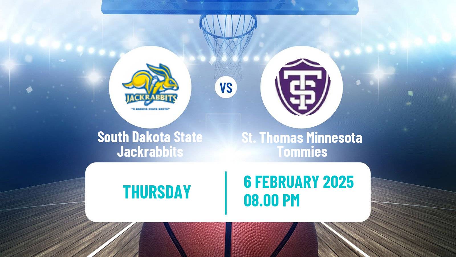 Basketball NCAA College Basketball South Dakota State Jackrabbits - St. Thomas Minnesota Tommies