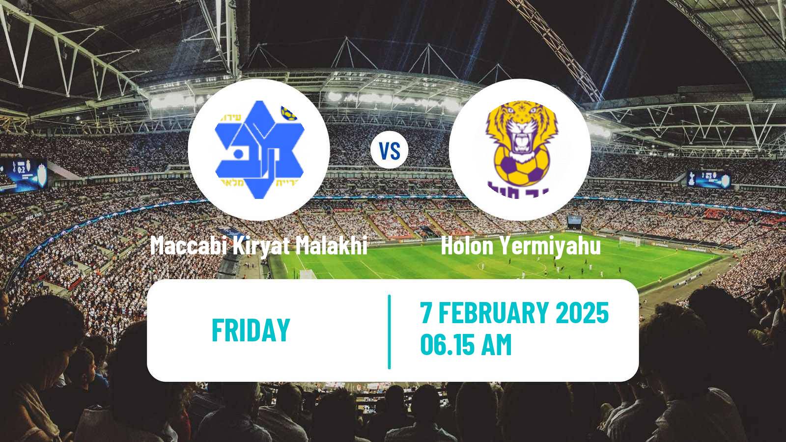 Soccer Israeli Liga Alef South Maccabi Kiryat Malakhi - Holon Yermiyahu