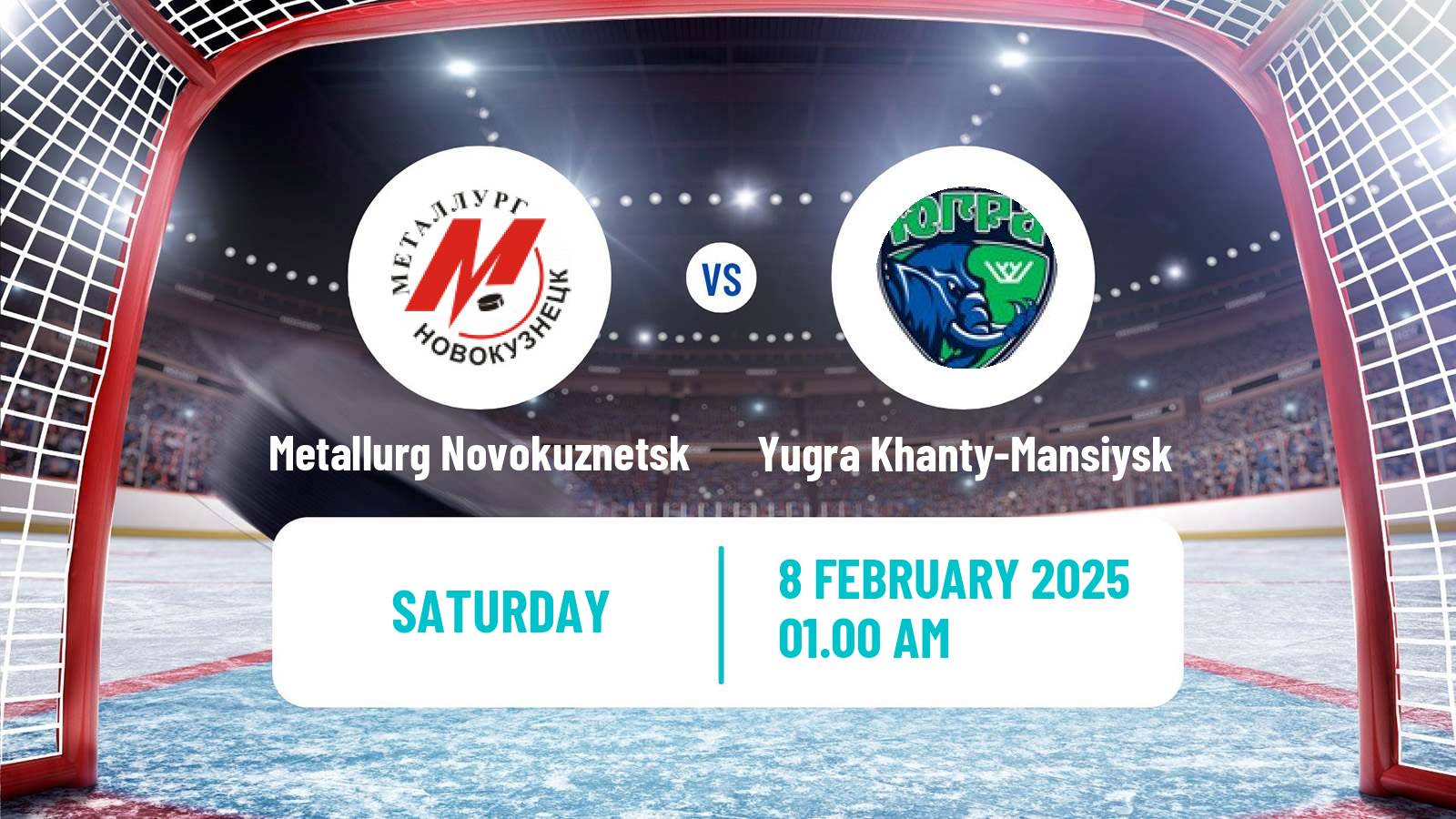 Hockey VHL Metallurg Novokuznetsk - Yugra Khanty-Mansiysk