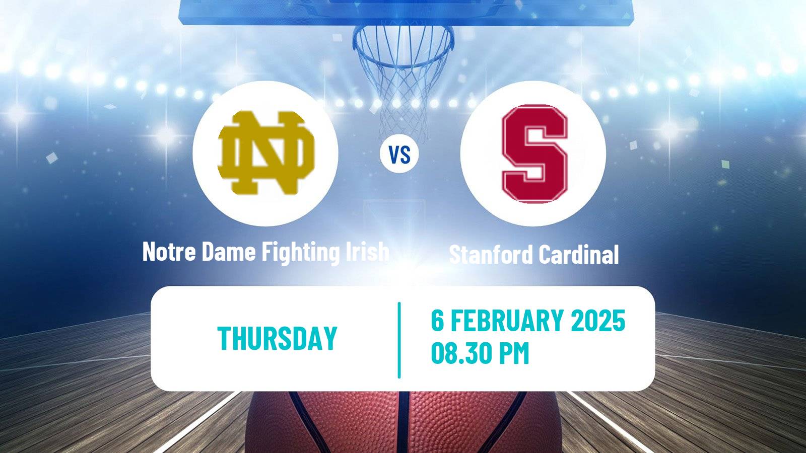 Basketball NCAA College Basketball Women Notre Dame Fighting Irish - Stanford Cardinal