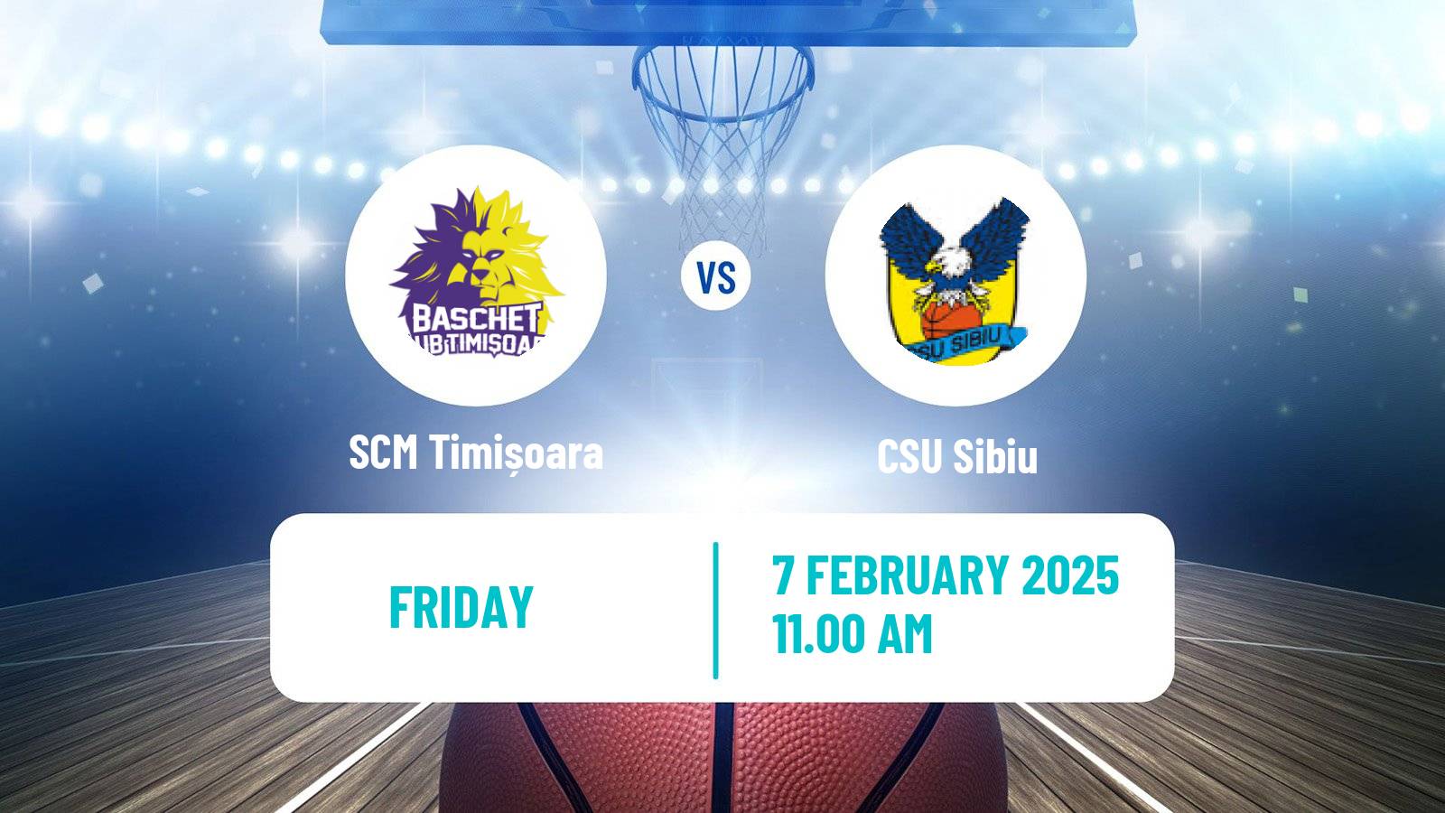 Basketball Romanian Divizia A Basketball SCM Timișoara - CSU Sibiu