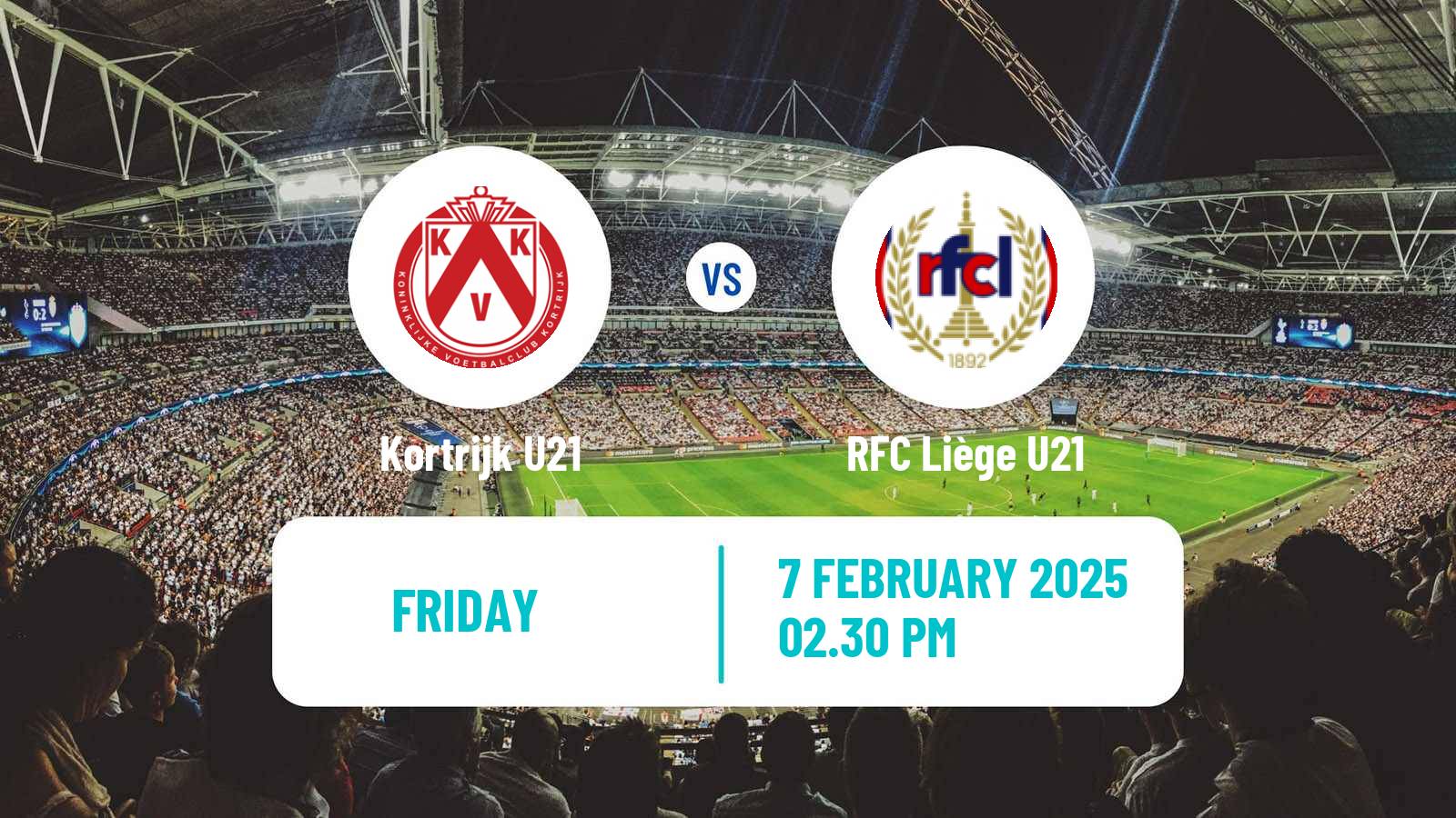 Soccer Belgian Pro League U21 Kortrijk U21 - RFC Liège U21