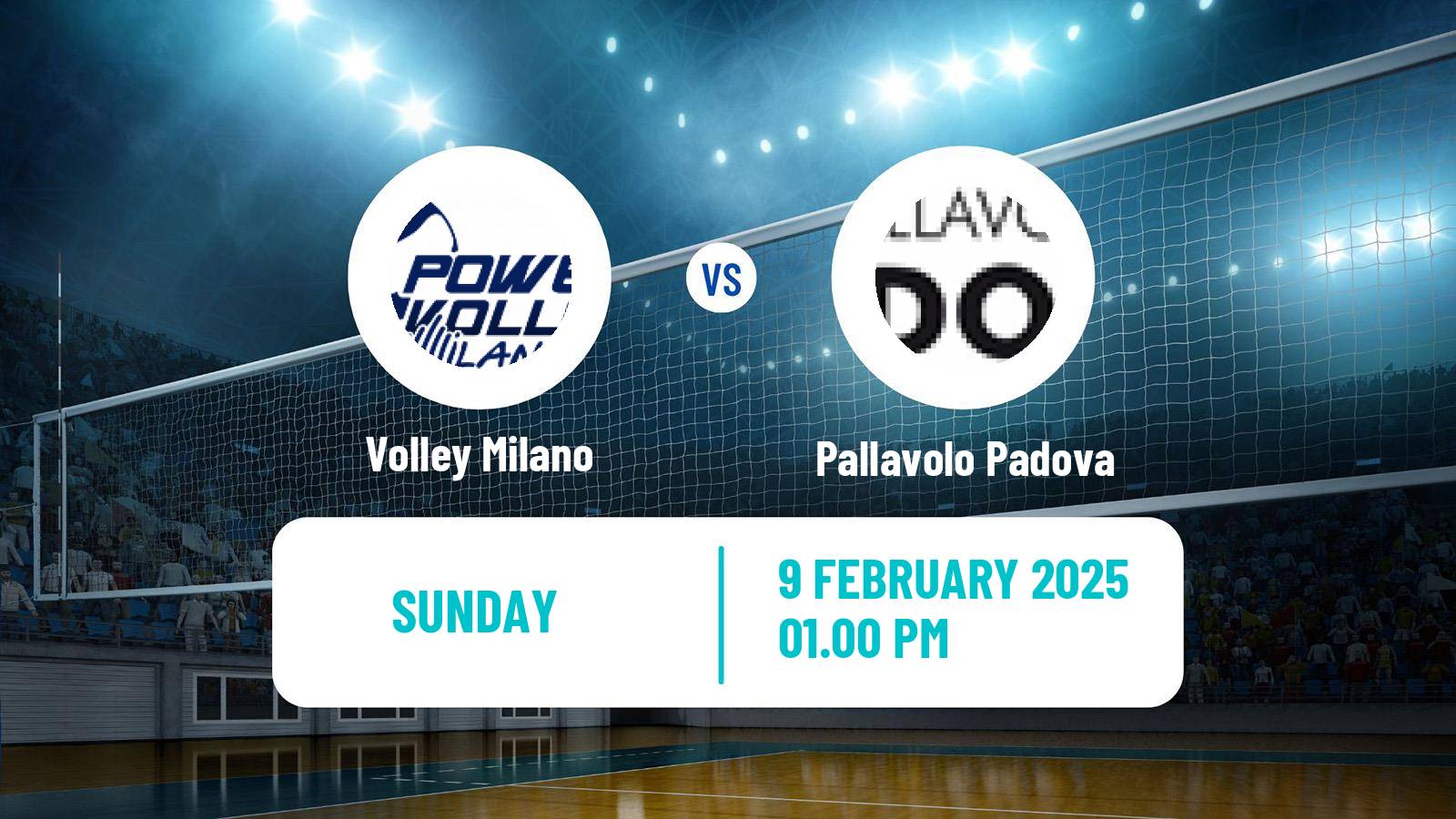 Volleyball Italian SuperLega Volleyball Volley Milano - Pallavolo Padova