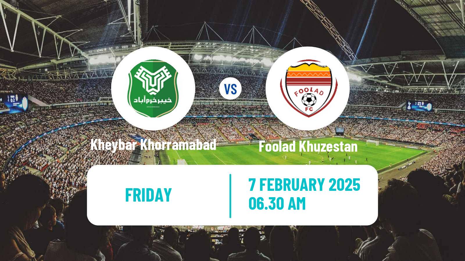 Soccer Iran Pro League Kheybar Khorramabad - Foolad Khuzestan