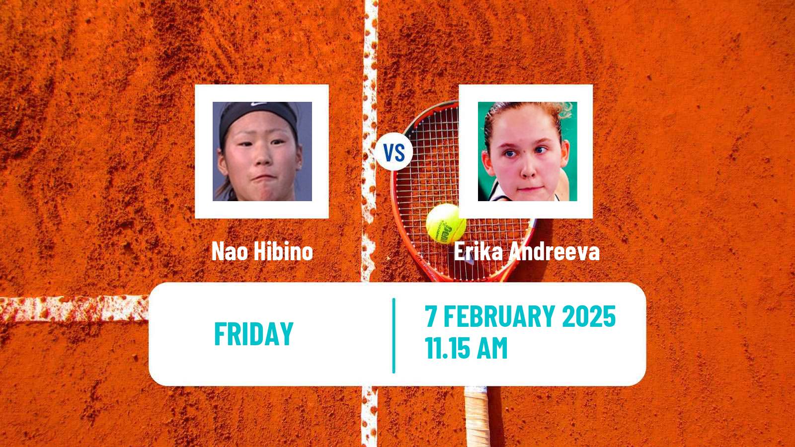 Tennis WTA Doha Nao Hibino - Erika Andreeva