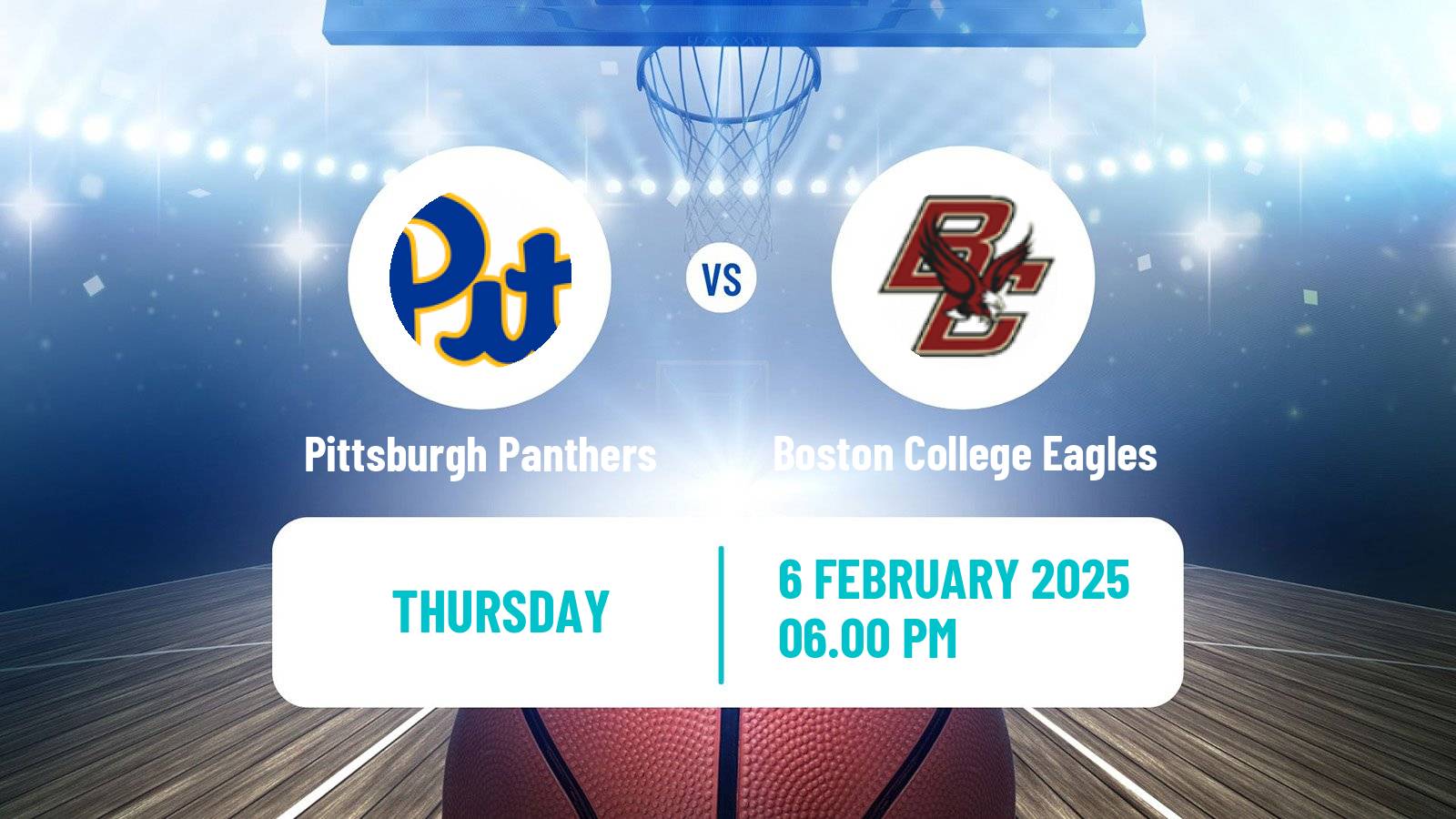 Basketball NCAA College Basketball Women Pittsburgh Panthers - Boston College Eagles