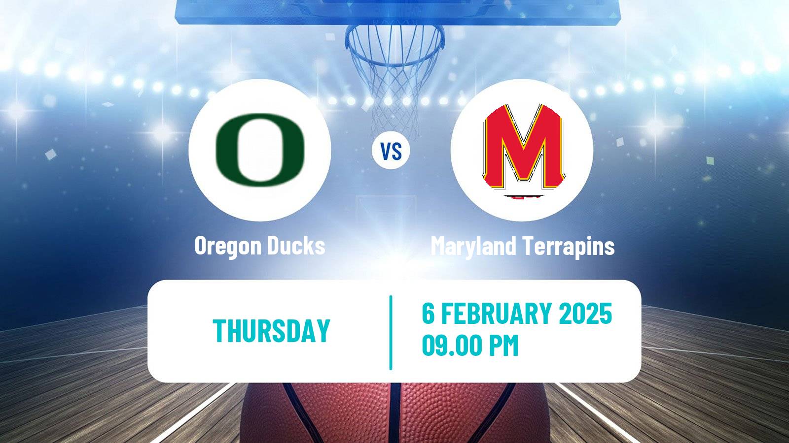 Basketball NCAA College Basketball Women Oregon Ducks - Maryland Terrapins