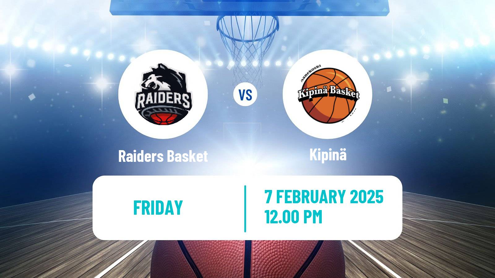 Basketball Finnish I Divisioona A Basketball Raiders Basket - Kipinä