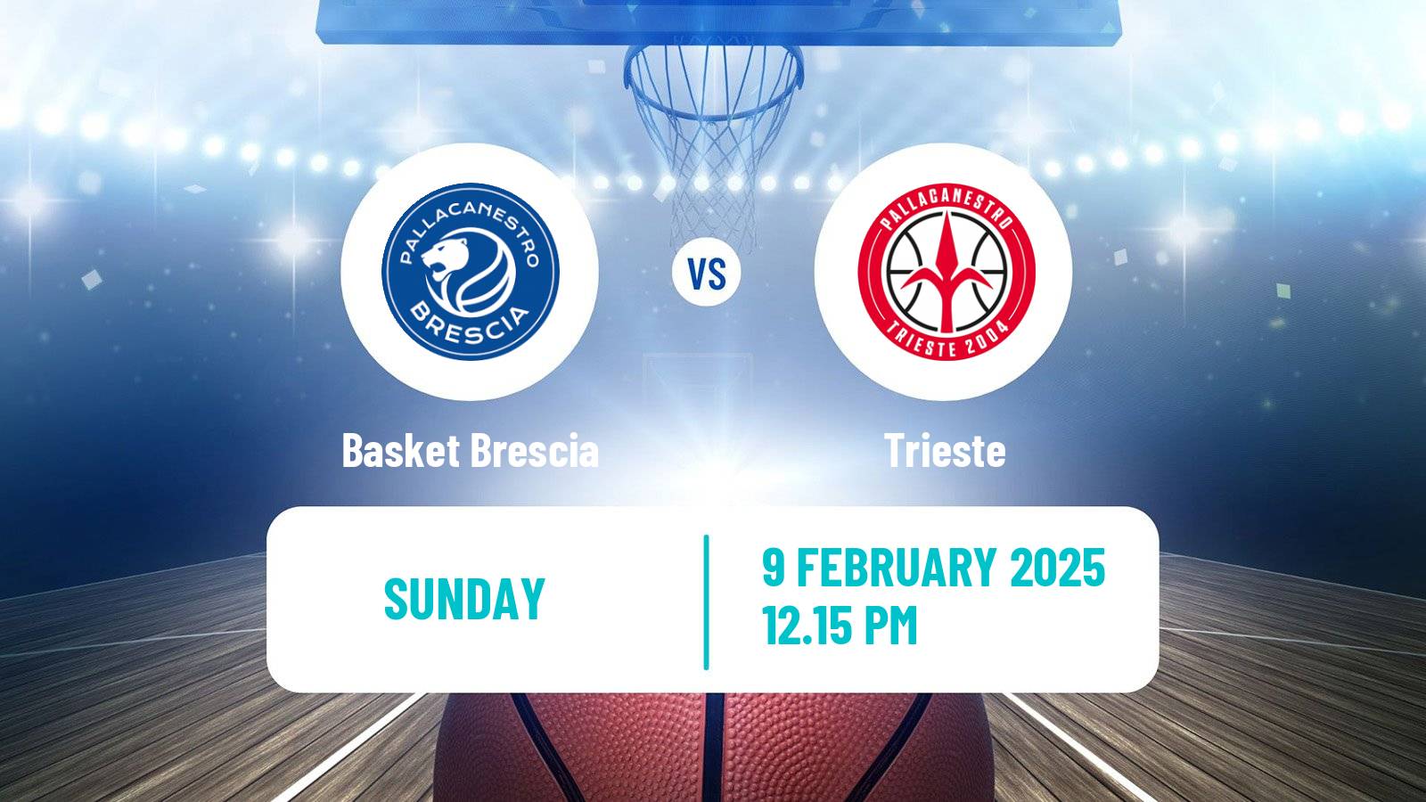 Basketball Italian Lega A Basketball Basket Brescia - Trieste