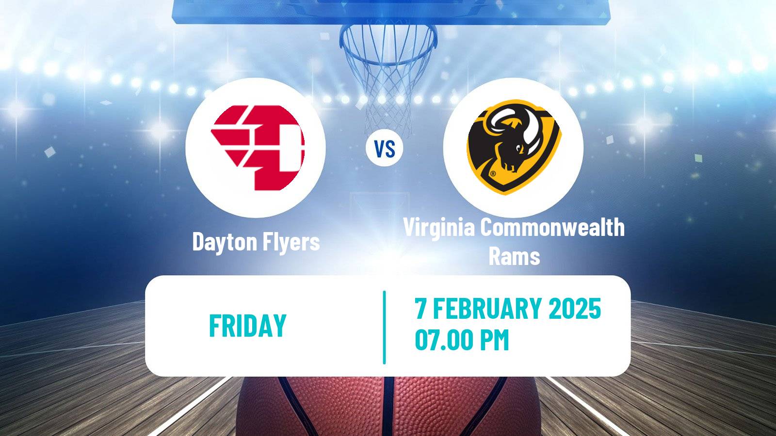 Basketball NCAA College Basketball Dayton Flyers - Virginia Commonwealth Rams